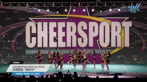 Hagerstown Heat All Stars - Green "Envy" [2023 L1 Senior - D2 - Small] 2023 CHEERSPORT National All Star Cheerleading Championship