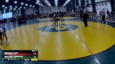 76 lbs Rd# 2 10:30am Friday - Brennan Hart, Team Michigan vs Brayden Lieberman, Nauman Green