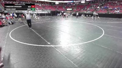 D2-215 lbs Quarterfinal - Ross Crist, Darlington/Black Hawk vs Preston Krueger, New London