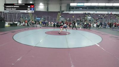 117 lbs Quarterfinal - Addisyn Herdic, Norwich vs Grace Riley, Wilkes