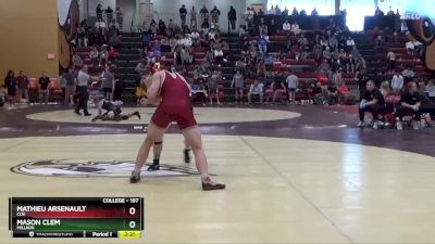 197 lbs Semifinal - Mathieu Arsenault, Coe vs Mason Clem, Millikin