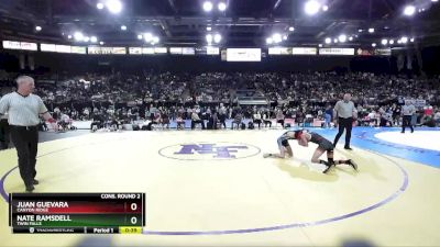 4A 98 lbs Cons. Round 2 - Juan Guevara, Canyon Ridge vs Nate Ramsdell, Twin Falls