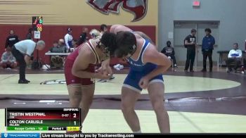 184 lbs Semifinal - Tristin Westphal, Coe vs Colton Carlisle, Millikin