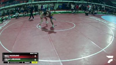 145 lbs Quarterfinal - Mikah Labuanan, Hawaii vs Nico Yazzolino, Oregon