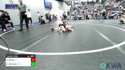 52 lbs Quarterfinal - Collin Wolfe, Shelton Wrestling Academy vs Grayson Bennight, Norman North