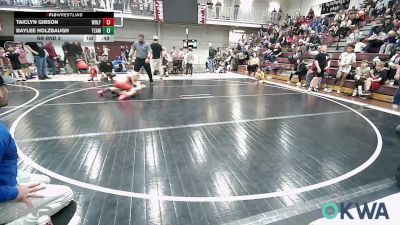 67-75 lbs Rr Rnd 3 - Taiclyn Gibson, Wolfpak Wrestling vs Baylee Holzbaugh, Team Guthrie Wrestling