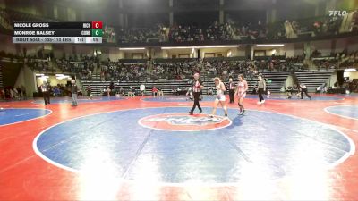 105-110 lbs Consi Of 8 #2 - Nicole Gross, Richmond Hill Wrestling Club vs Monroe Halsey, Coweta Cobras Wrestling Club