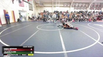 126 lbs Champ. Round 1 - Taizly Newman, Round Valley vs Celeste Clark, Poston Butte