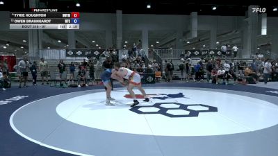 97 lbs Cons. Round 4 - Tyrie Houghton, Wolfpack WC/ Titan Mercury Wrestling Club (TMWC) vs Owen Braungardt, Wichita Training Center