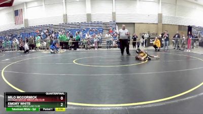 56 lbs Quarterfinal - Emory White, MarcAurele Wrestling Club vs Milo Mccormick, Michigan Matcat Wrestling Club