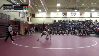 113 lbs Quarterfinal - Jayden Cline, North Fayette Valley vs Johnny Moen, AP-GC