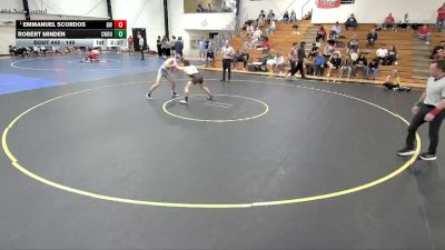 149 lbs Semifinal - Emmanuel Scordos, Baldwin Wallace vs Robert Minden, Case Western Reserve