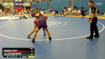 285 lbs Placement (4 Team) - Zachary Teter, Huntsville vs William Westbrook, Christian Brothers