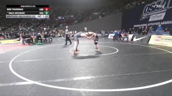 2A/1A Boys 175 Quarterfinal - Ben Thurman, Lowell Boys vs Max Dickson, Culver Boys