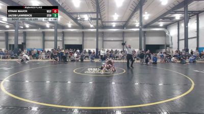 130 lbs Quarterfinal - Ethan Mauck, Westernport vs Jacob Lawrence, Stewartstown