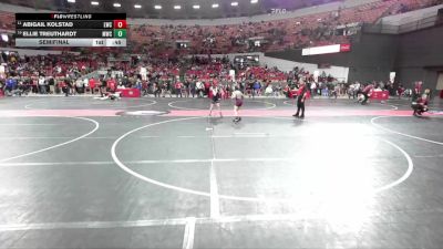 95 lbs Semifinal - Abigail Kolstad, Luxemburg-Casco Wrestling Club vs Ellie Treuthardt, Monroe Wrestling Club