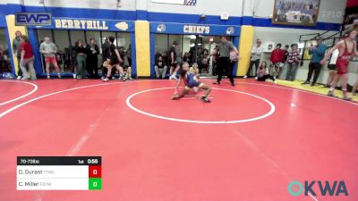 70-73 lbs Rr Rnd 2 - Dash Durant, Team Tulsa Wrestling Club vs Caden Miller, Fort Gibson Youth Wrestling