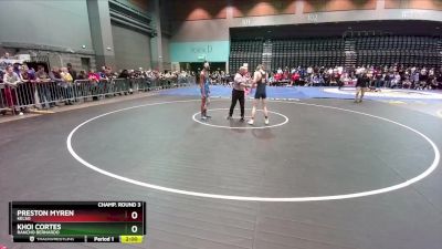 113 lbs Champ. Round 3 - Khoi Cortes, Rancho Bernardo vs Preston Myren, Kelso