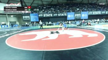 Girls 3A 105 lbs Cons. Round 2 - Sophia Turner, Kennewick (Girls) vs Isabella Nuno, Oak Harbor (Girls)