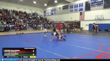 132 lbs Champ. Round 2 - Jayden Palomino, Santa Ana Wrestling vs Dustin Fajardo, Eleanor Roosevelt