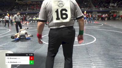 70 lbs Round Of 32 - Ben Brennan, Edinboro vs Amari Brobeck, Jersey Shore