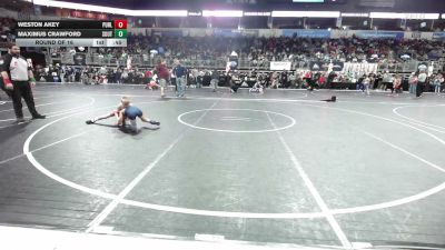 64 lbs Round Of 16 - Weston Akey, Purler vs Maximus Crawford, South Moore Saber Cats