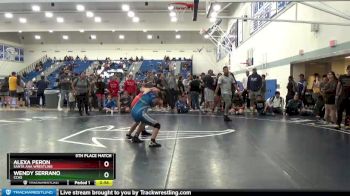 131 lbs 5th Place Match - Wendy Serrano, Cchs vs Alexa Peron, Santa Ana Wrestling