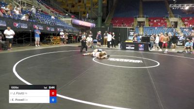 100 lbs Consolation - Jason Foutz, PA vs Ethan Powell, OH