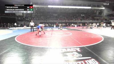 125 lbs Champ. Round 2 - Skylar Cooks, River City vs Brooklin Cienfuegos, Davis