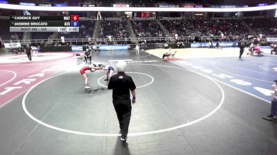 100 lbs Semifinal - Jasmine Brucato, Alexander-Pembroke-Byron Bergen-HFL vs Cadence Guy, Walton-Delaware Academy