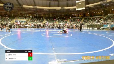 70 lbs Consi Of 4 - Caden Jerry, Jerry Brothers Wrestling vs Aden Czepa, New Prague Wrestling
