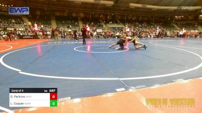 108 lbs Consi Of 4 - Gunner Perkins, Westshore Wrestling Club vs Lucas Copper, Smittys Barn