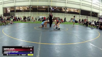 124 lbs Placement Matches (8 Team) - Saphia Davis, Pennsylvania Red vs Addison Hartley, Florida