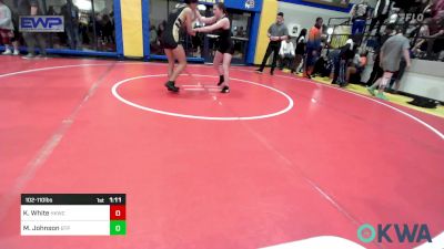 102-110 lbs Final - Kawehi White, Henryetta Knights Wrestling Club vs Mylee Johnson, Tulsa Blue T Panthers