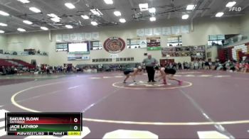 138 lbs Champ. Round 2 - Jacie Lathrop, Elgin vs Sakura Sloan, Southridge