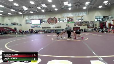 138 lbs Champ. Round 2 - Jacie Lathrop, Elgin vs Sakura Sloan, Southridge