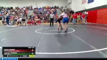 152 lbs Cons. Round 2 - Ashley Sparks, Owen Valley vs Julia Champ, New Palestine High School