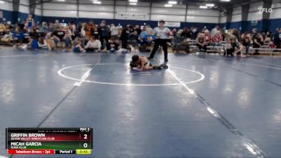 49-53 lbs Round 3 - Griffin Brown, Silver Valley Wrestling Club vs Micah Garcia, Kuna Klub