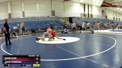 138 lbs Cons. Round 6 - Chase Kline, IN vs Jaxon Workman, MI