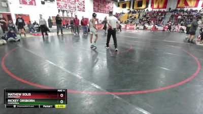 106 lbs Quarterfinal - Rickey Orsborn, Chaparral vs Mathew Solis, Paramount