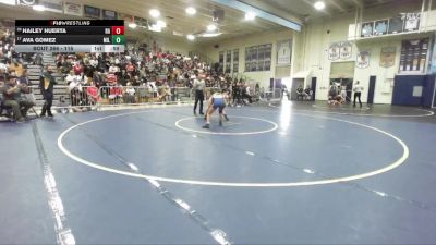 115 lbs Cons. Round 3 - Ava Gomez, Millikan vs Hailey Huerta, Rosary Academy