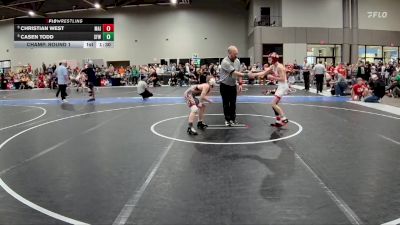 90 lbs Champ. Round 1 - Christian West, Maize vs Casen Todd, St. Francis WC
