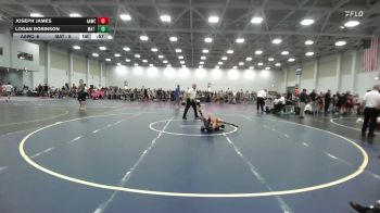 60 lbs Rr Rnd 3 - Joseph James, All American Wrestling Club Blue - EL vs Logan Robinson, Mat Warriors - EL