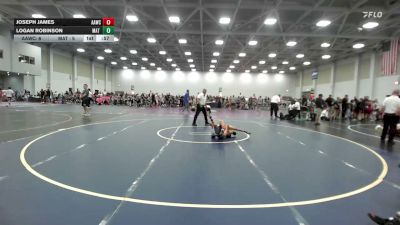 60 lbs Rr Rnd 3 - Joseph James, All American Wrestling Club Blue - EL vs Logan Robinson, Mat Warriors - EL