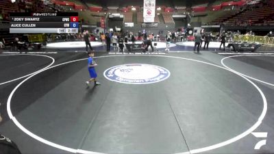 113 lbs Champ. Round 1 - Zoey Swartz, Ceres Pups Wrestling Club vs Alice Cullen, Cougar Youth Wrestling