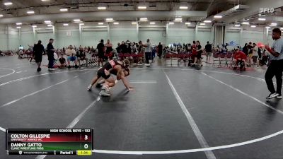 132 lbs Cons. Round 2 - Colton Gillespie, University Hawks WC vs Danny Gatto, Clinic Wrestling FXBG