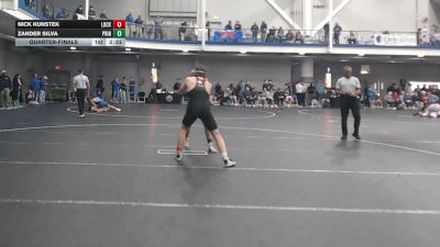 165 lbs Quarterfinal - Nick Kunstek, Lock Haven vs Zander Silva, Princeton