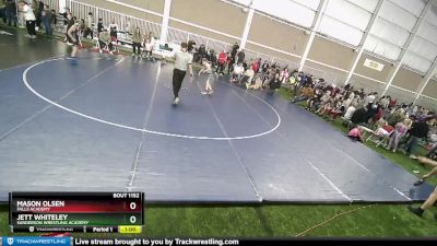 92 lbs Quarterfinal - Jett Whiteley, Sanderson Wrestling Academy vs Mason Olsen, Falls Academy