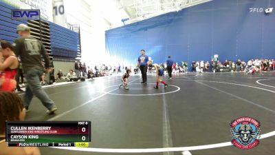 52-55 lbs Round 2 - Cullen Ikenberry, Sunflower Kids Wrestling Club vs Cayson King, Brawlers