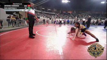 130 lbs Rr Rnd 5 - Aryzona Cummings, Mojo Grappling Academy vs Kiya Hartfield 3, OKC Saints Wrestling